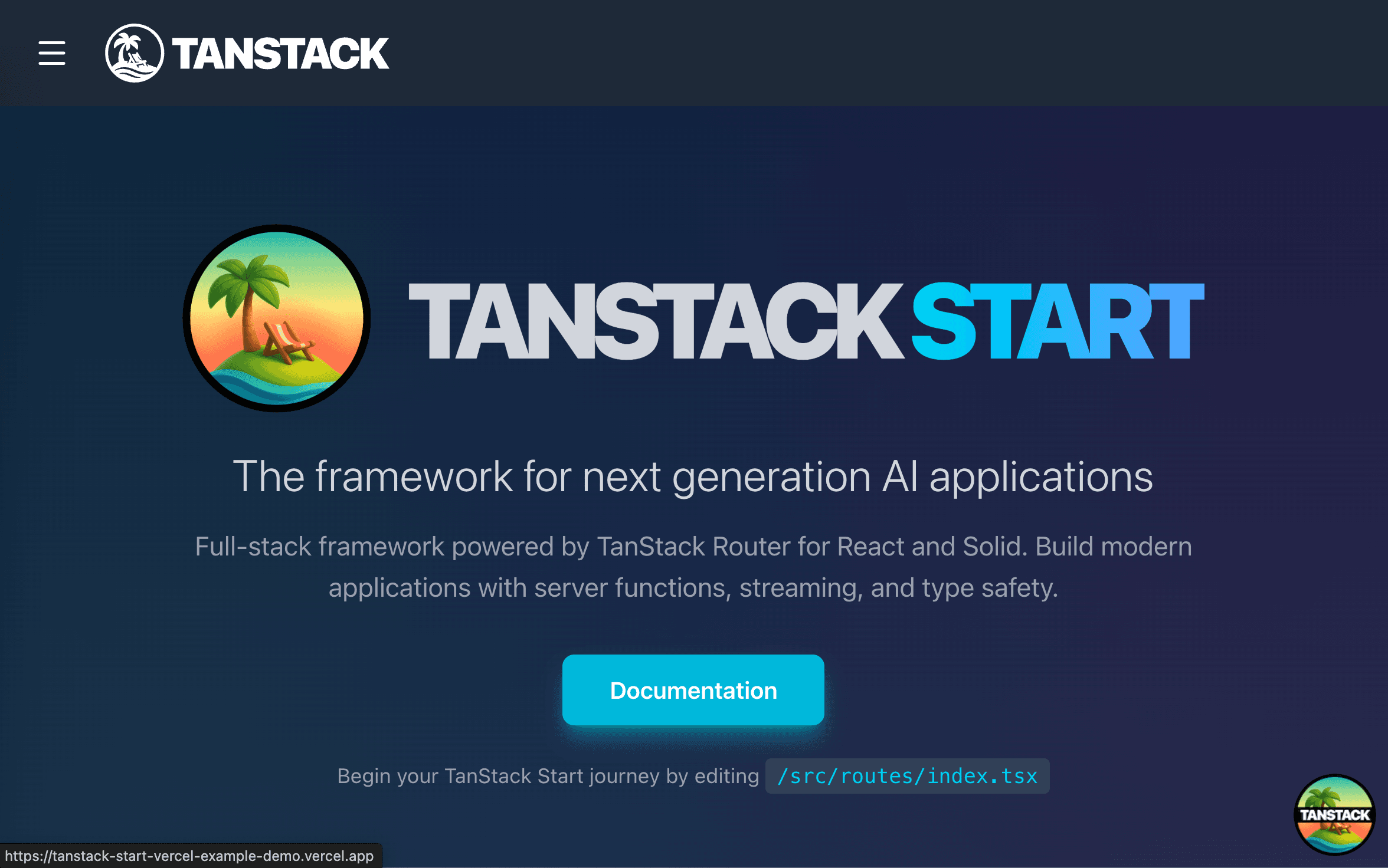 TanStack Start Example