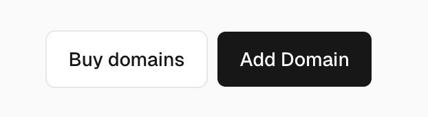 The button to click on the domains page.